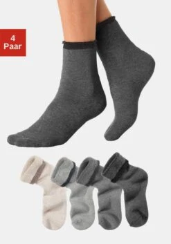 Lavana Kuschelsocken In Beige, Grau, Hellgrau, Anthrazit