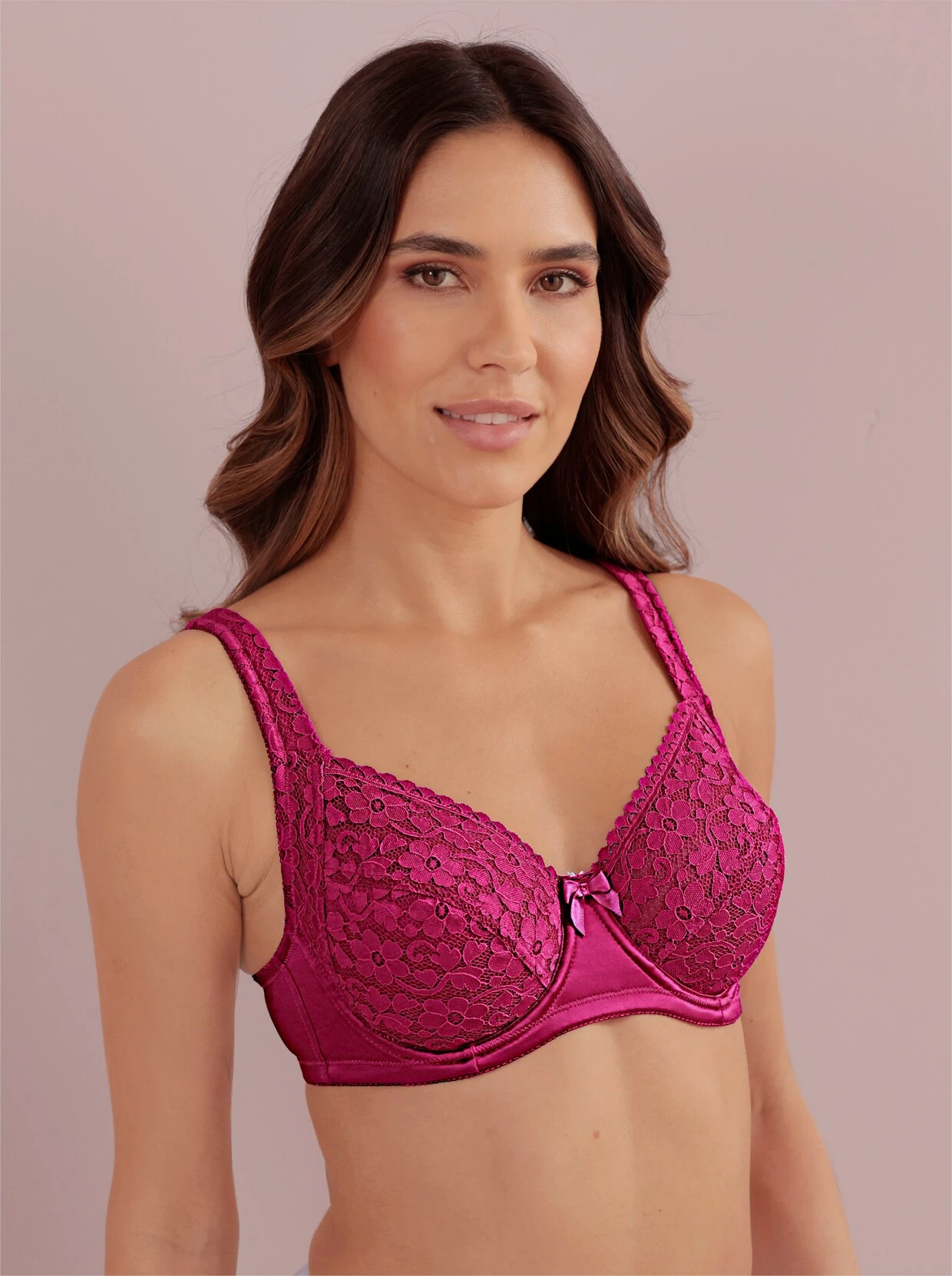 Wäschepur Entlastungs-BH Mit Bügel In Magenta