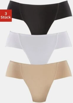 Petite Fleur Formstring In Beige, Schwarz, Weiß