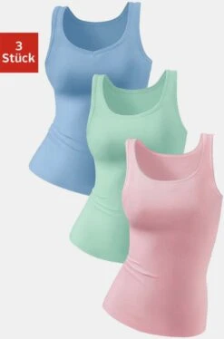 Petite Fleur Achselhemd In Blau, Rosé, Mint