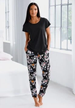 S.Oliver Pyjama In Schwarz