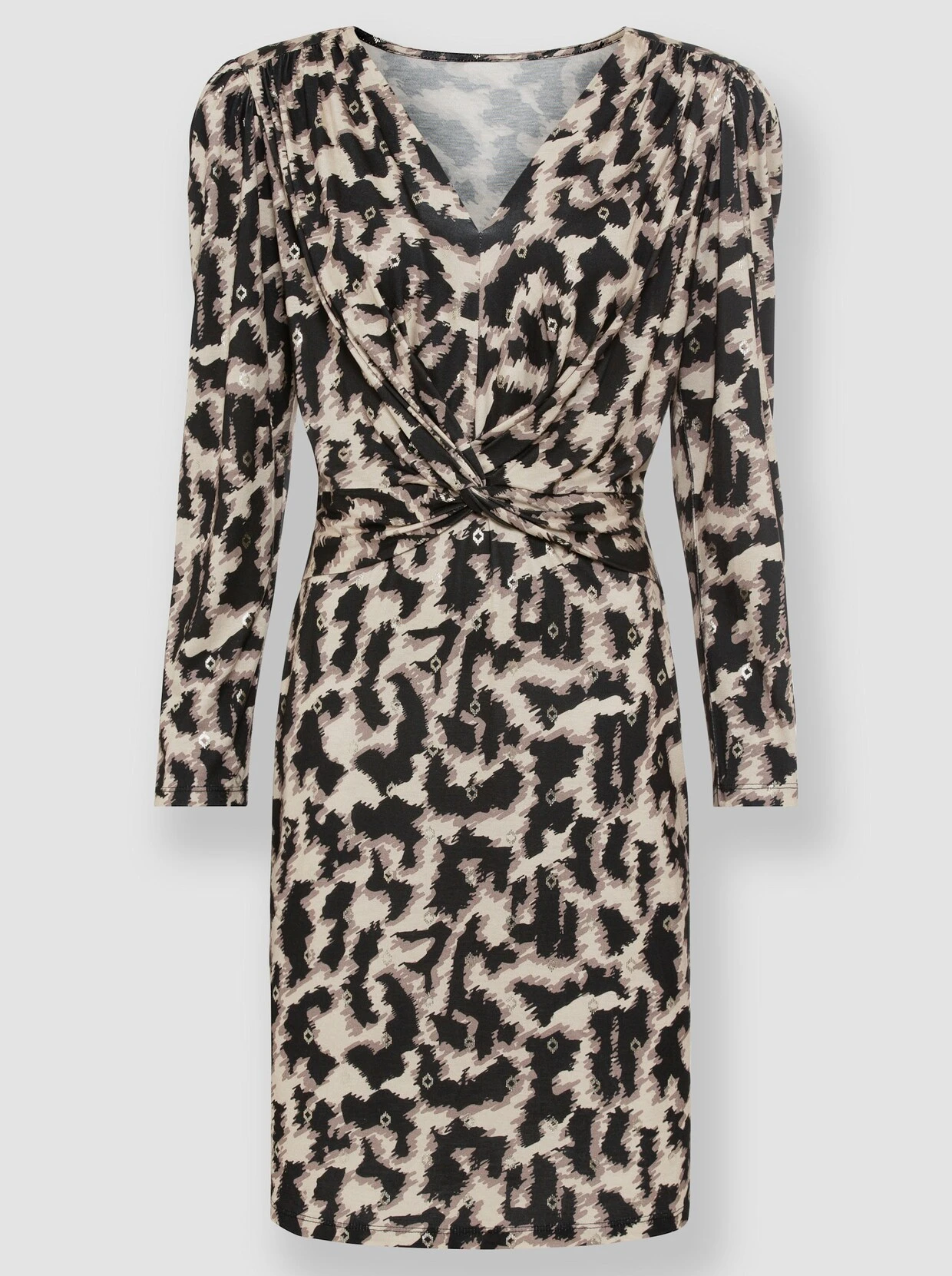 Heine Jersey-Kleid In Sand-schwarz-bedruckt – Bild 4