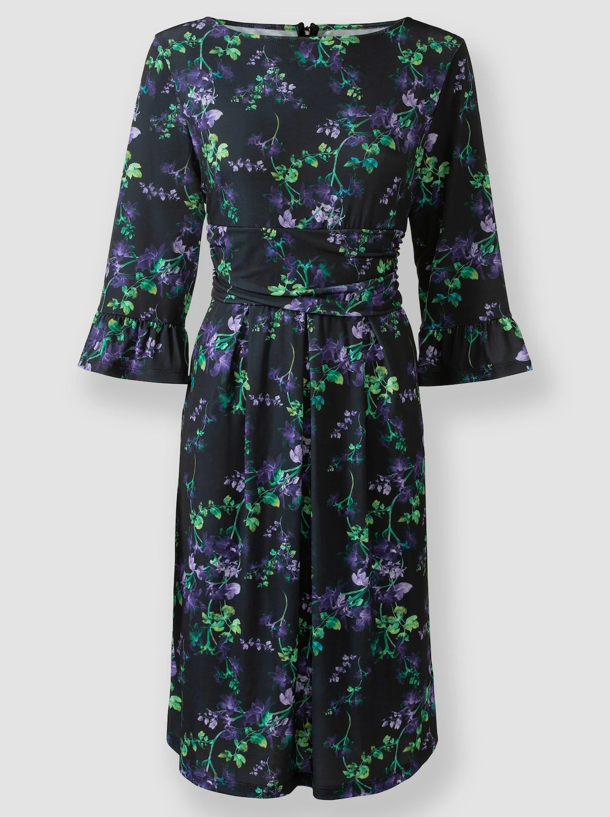 Heine Jersey-Kleid In Schwarz-lavendel-bedruckt – Bild 4