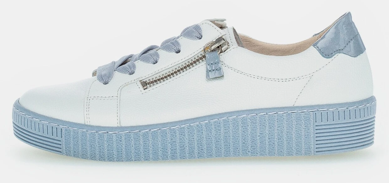 Gabor Plateausneaker In Weiß-hellblau