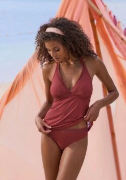 S.Oliver Bügel-Tankini-Top In Rostrot