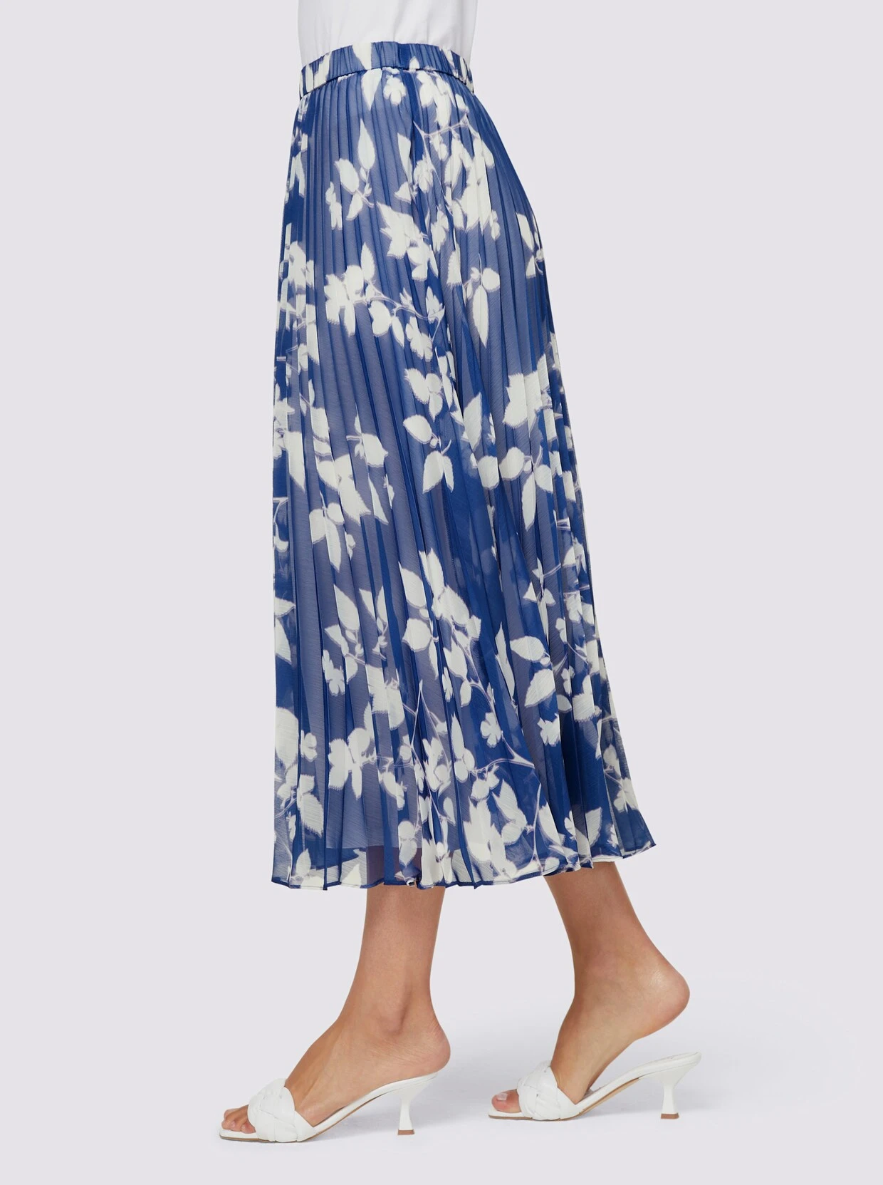 Heine Druck-Rock In Royalblau-weiß-bedruckt – Bild 2