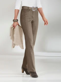 Cosma Gerade Jeans In Taupe