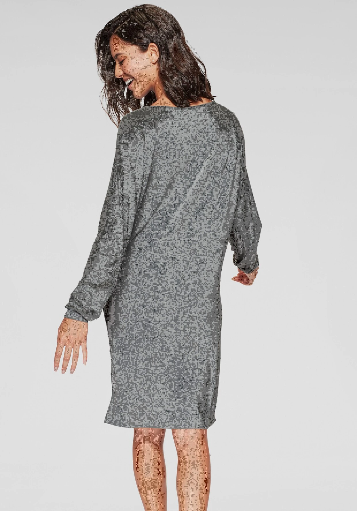 Vivance Dreams Sleepshirt In Melange-dunkelgrau – Bild 2