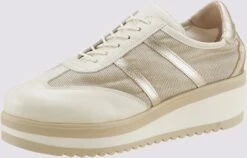 Heine Sneaker In Creme-goldfarben