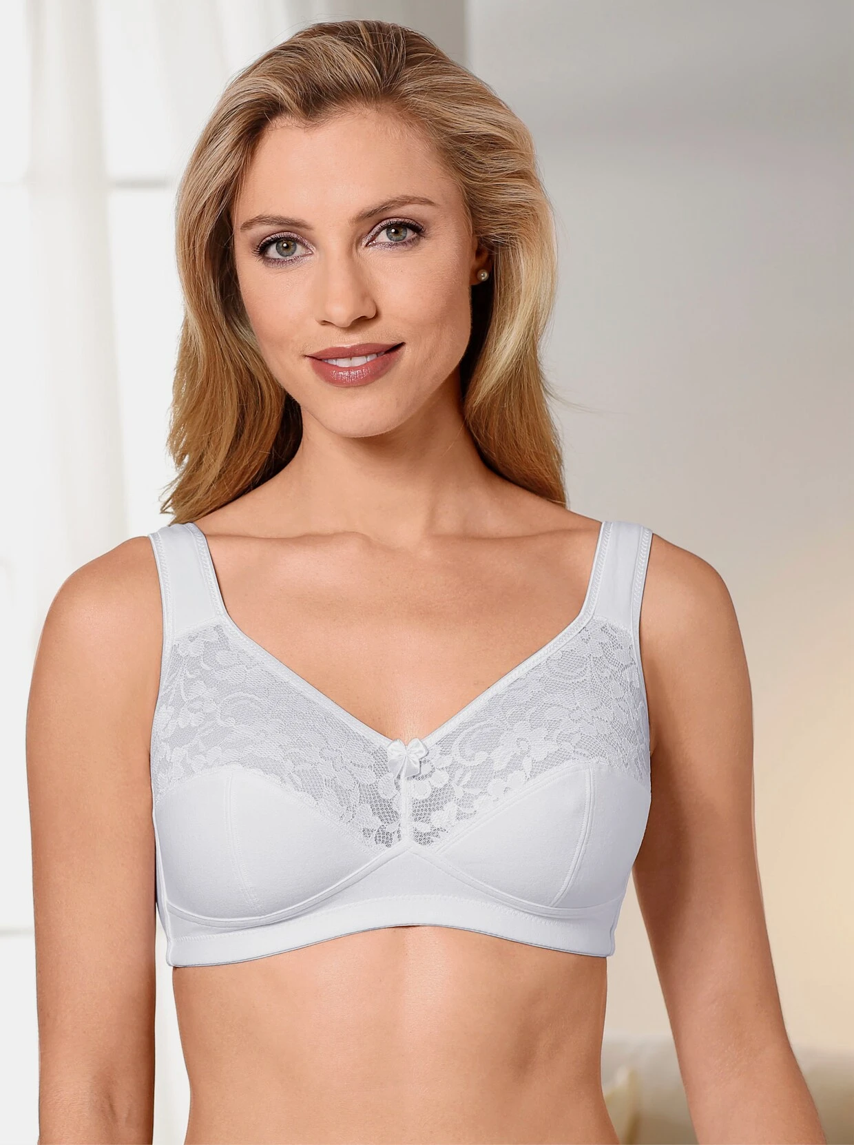 Susa Entlastungs-BH Ohne Bügel In Weiß + Schwarz