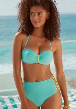 Venice Beach Highwaist-Bikini-Hose In Mint