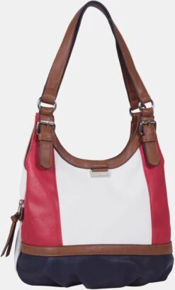 TOM TAILOR Schultertasche In Marine-weiß-rot