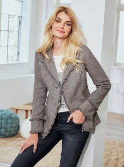 Heine Walk-Blazer In Steingrau-meliert