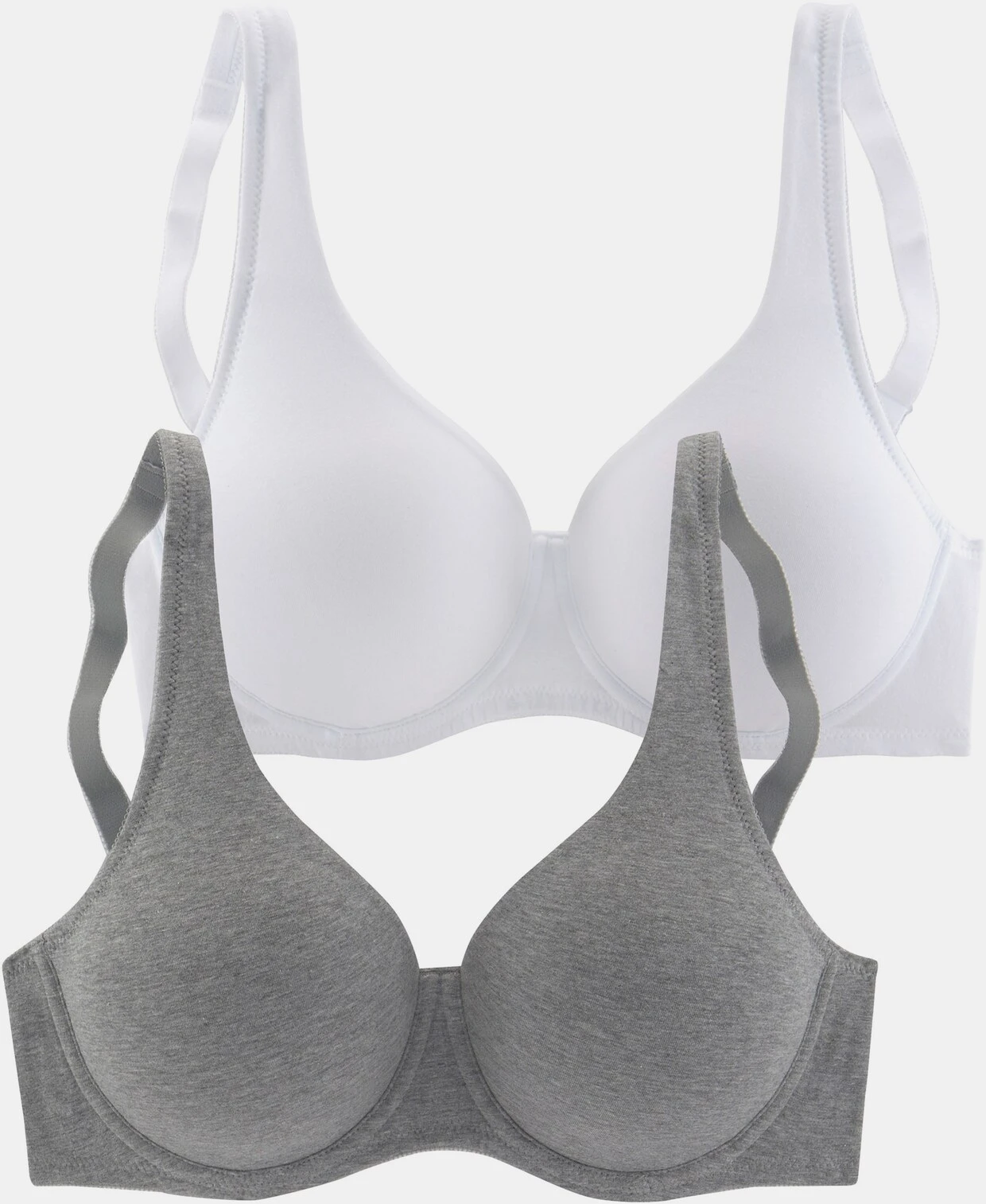 Petite Fleur Minimizer-BH In Grau-meliert+weiß – Bild 5