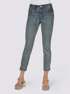 Heine Push-up-Jeans In Blue-stone-washed