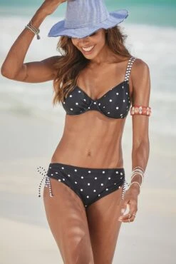 S.Oliver Bügel-Bikini-Top In Schwarz-weiß