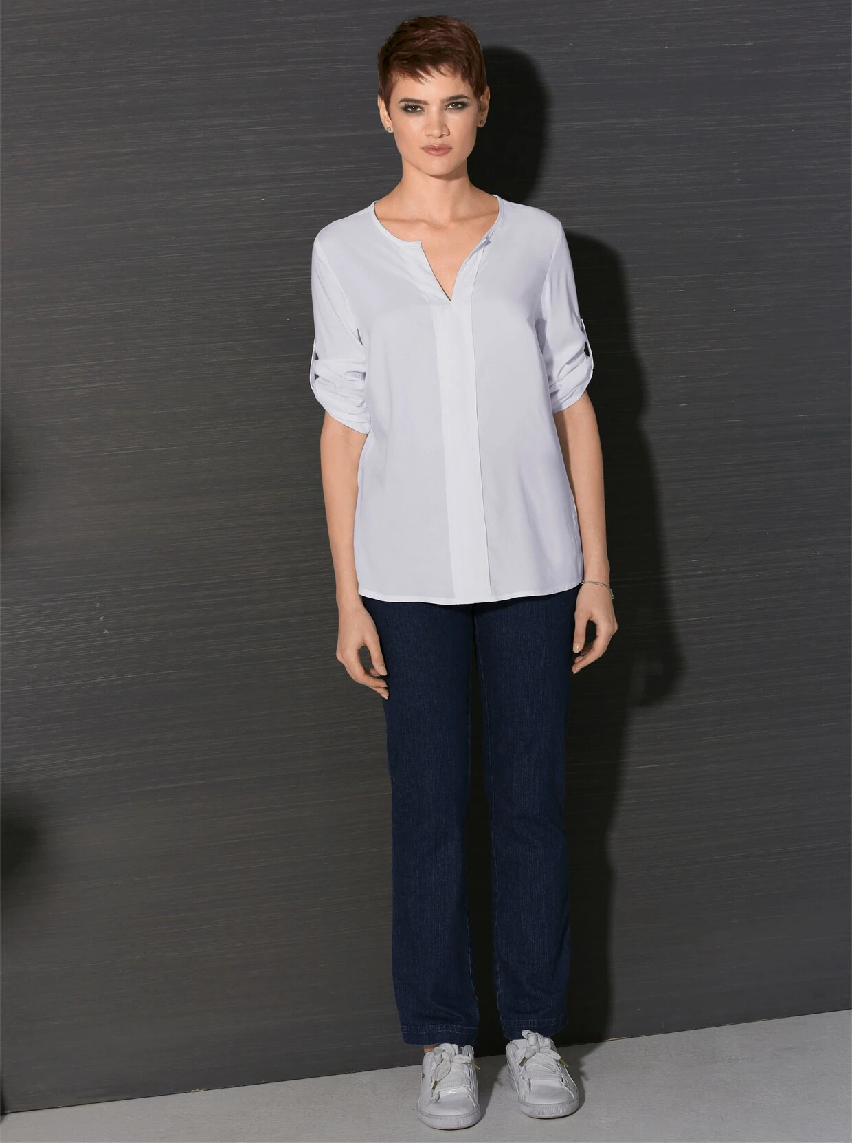 Stretch-Jeans In Blue-stone-washed – Bild 3