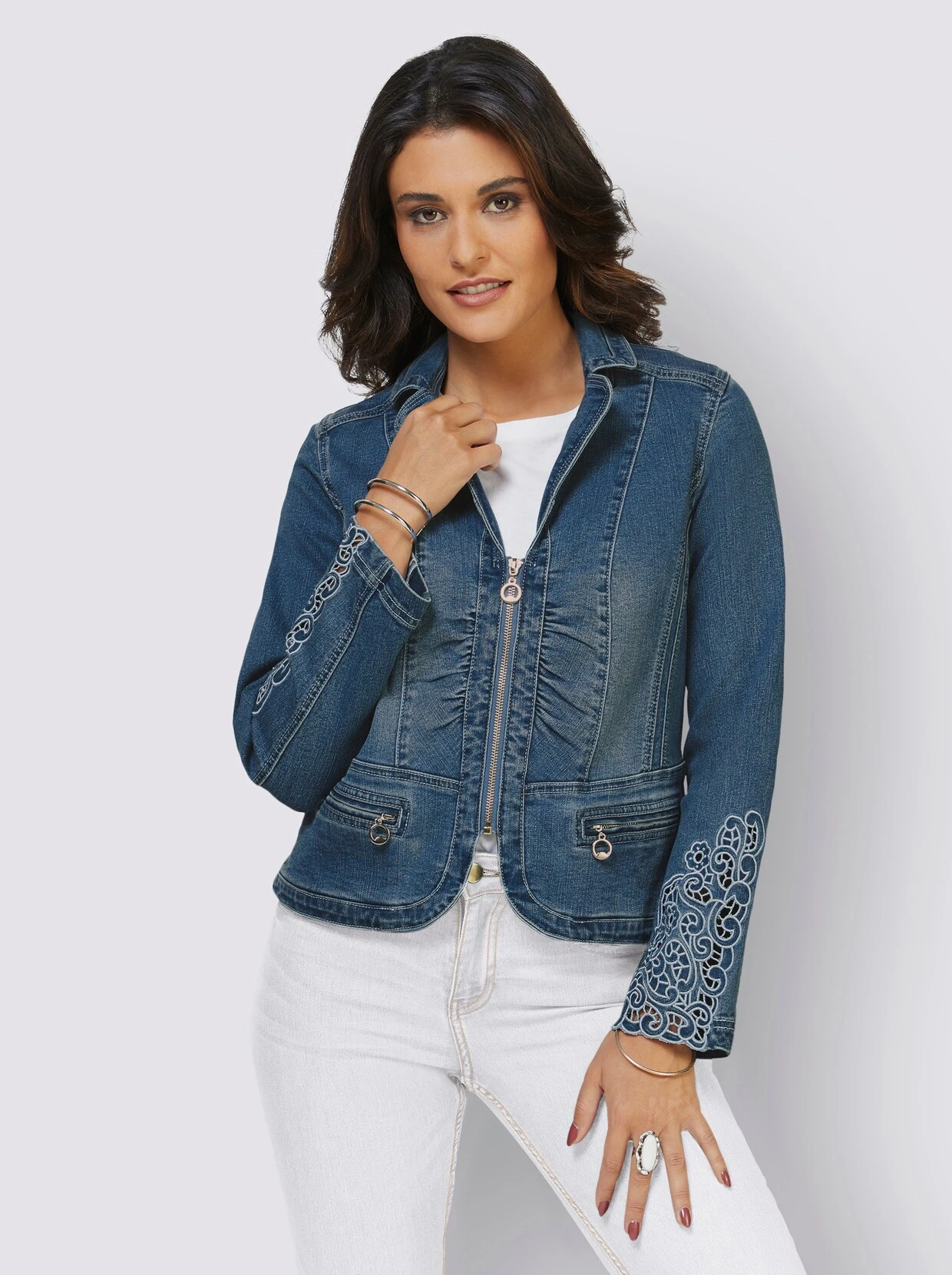 Jeans-Jacke In Blue-bleached – Bild 2
