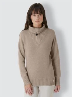 Creation L Premium Merino-Kaschmir-Pullover In Beige-meliert