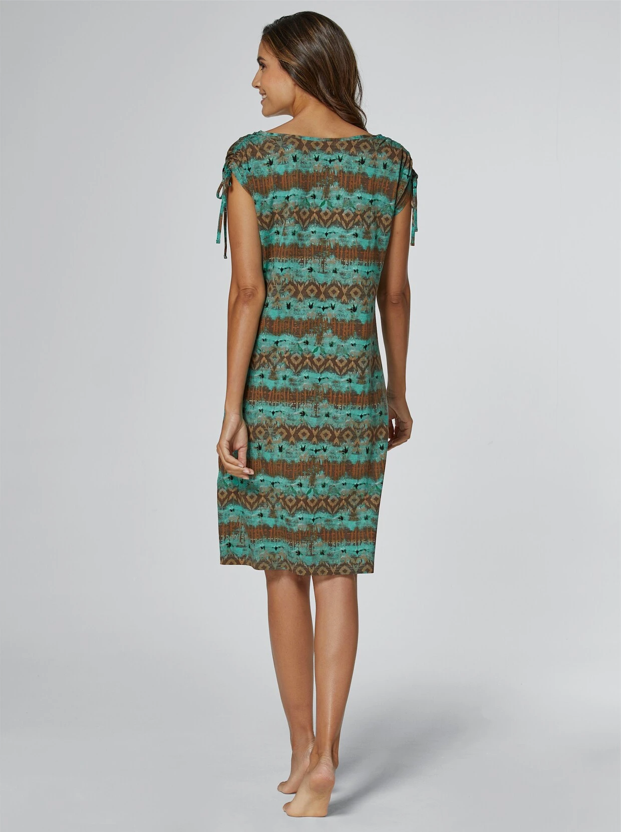 Feel Good Sommerkleid In Schoko-gemustert – Bild 3