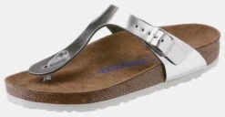 Birkenstock Zehentrenner In Titansilberfarben