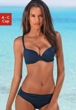 S.Oliver Push-Up-Bikini In Dunkelblau