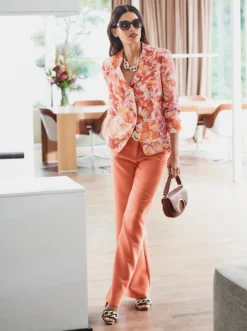 Heine Druckblazer In Papaya-ecru-bedruckt