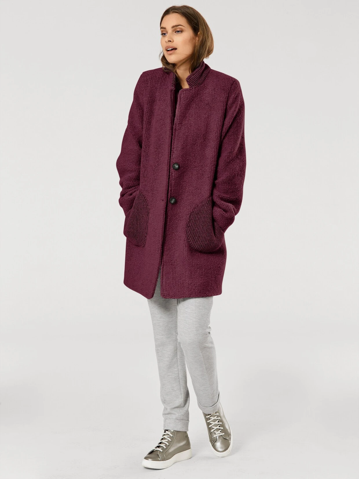 Heine Kurzmantel In Bordeaux