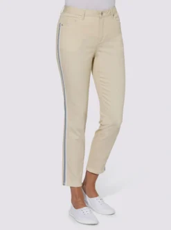 7/8-Jeans In Beige-denim