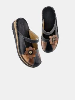 Gemini Clog In Schwarz-braun