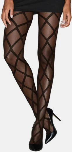 Petite Fleur Gold Feinstrumpfhose In Schwarz