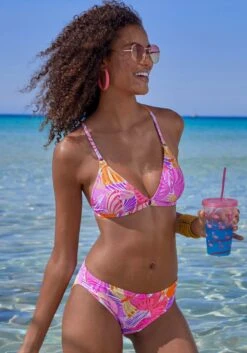 Sunseeker Triangel-Bikini-Top In Lila-orange