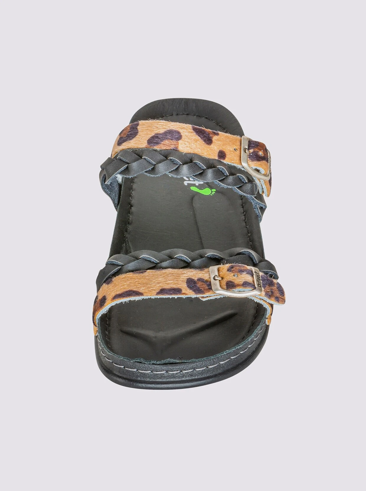 Dr. Feet Pantolette In Schwarz-leofarben – Bild 2