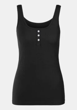 Bench. Unterhemd In Hellgrau-meliert, Schwarz