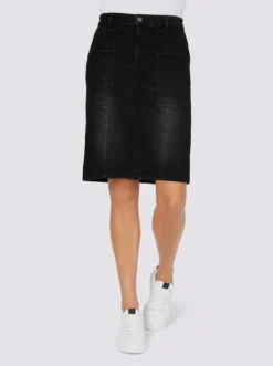 Heine Jeans-Rock In Black Denim