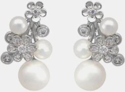 Firetti Paar Ohrstecker In Silberfarben-weiß