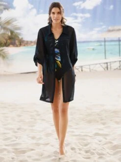 Feel Good Strandbluse In Schwarz